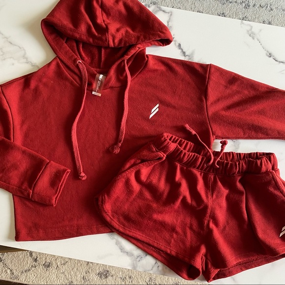 DOYOUEVEN Freedom Cropped Boxy Hoodie Earth Red XS - Picture 11 of 11